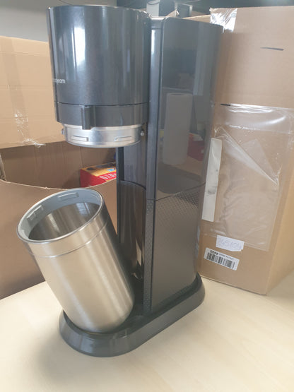 245104 - SODASTREAM Përgatitës uji me gaz Duo, shishe qelqi 1 x 1 litër, pa BPA, e sigurt për lavastovilje, titan