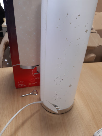 197201 - BRILONER LEUCHTEN - Llambë Tavoline LED me Efekt Ylli, Përfshin Çelës me Kabllo, 5 Vat, 400 Lumen, 3,000 Kelvin, Materiali Krom i Bardhë, Madhësi 352x131 mm (L x Th), Modeli 7332-018