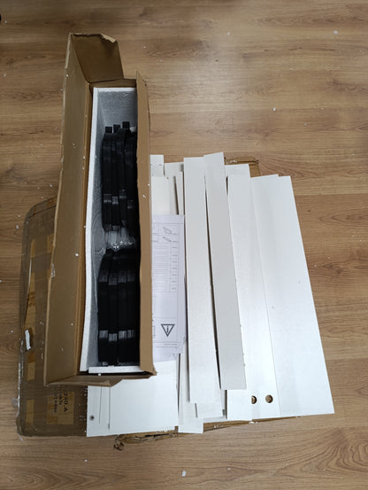 244376 - VIDAXL Dollap këpucësh prej druri të bardhë me 5 ndarje