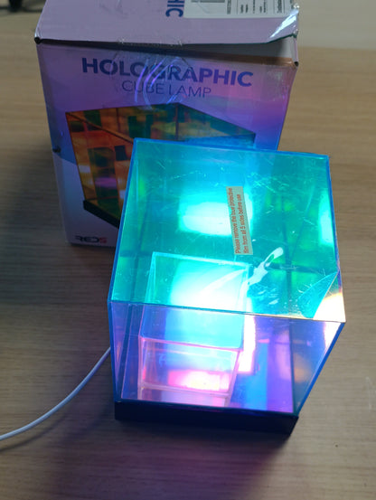256442 - LLAMBË KUBIKE HOLOGRAFIKE RED5: Dritë gjendjeje e rregullueshme me shkëlqim, USB