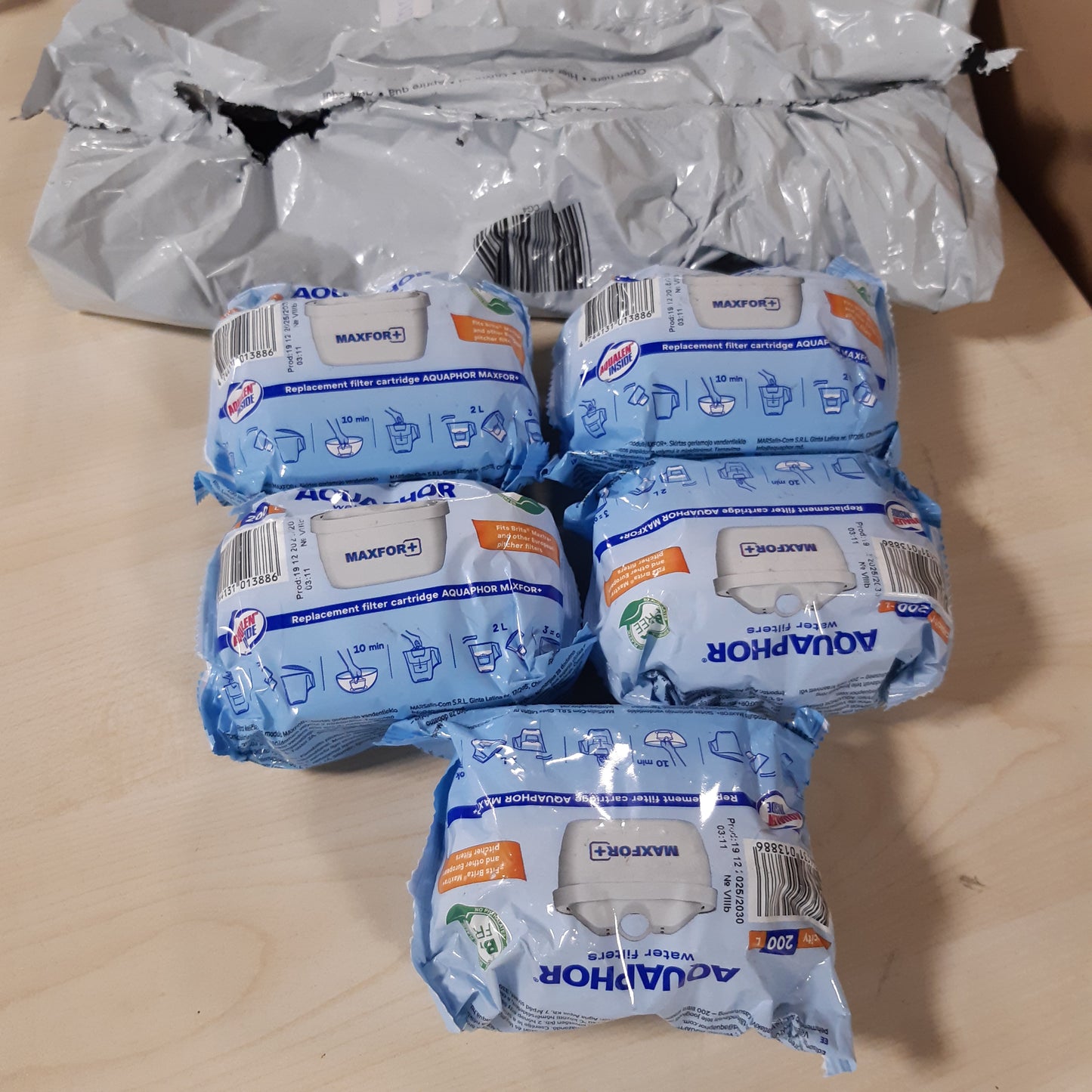251382 - AQUAPHOR MAXFOR+ Pako 5+1 e fishekëve të filtrit - kundër gëlqeres, klorit dhe substancave të tjera, për Aquaphor Onyx, Ametist, Jasper, Compact, Glass dhe Fresh