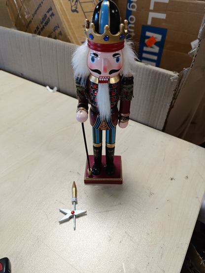 223552 - Ushtarë Arrëthyesi prej Druri Tpudn, Kukull Krishtlindjesh 30 cm, dekorim Krishtlindjesh, figura arrëthyesi, zbukurime tavoline.