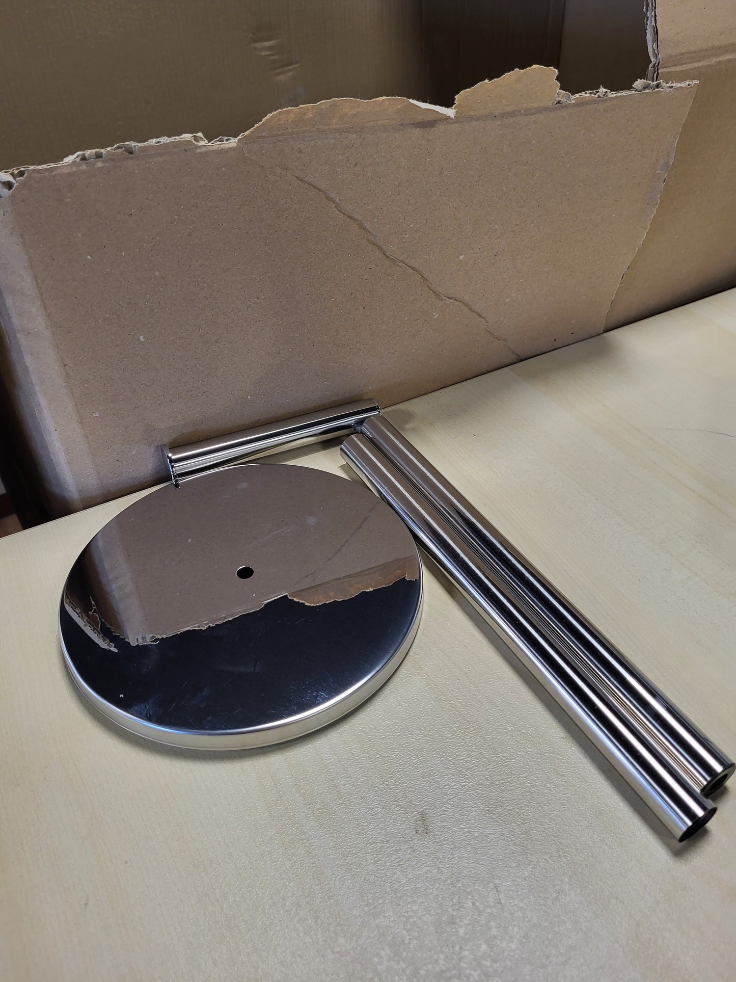 258008 - NEWPOP Mbajtëse letre higjienike e pavarur prej çeliku inox, pa shpim, argjend