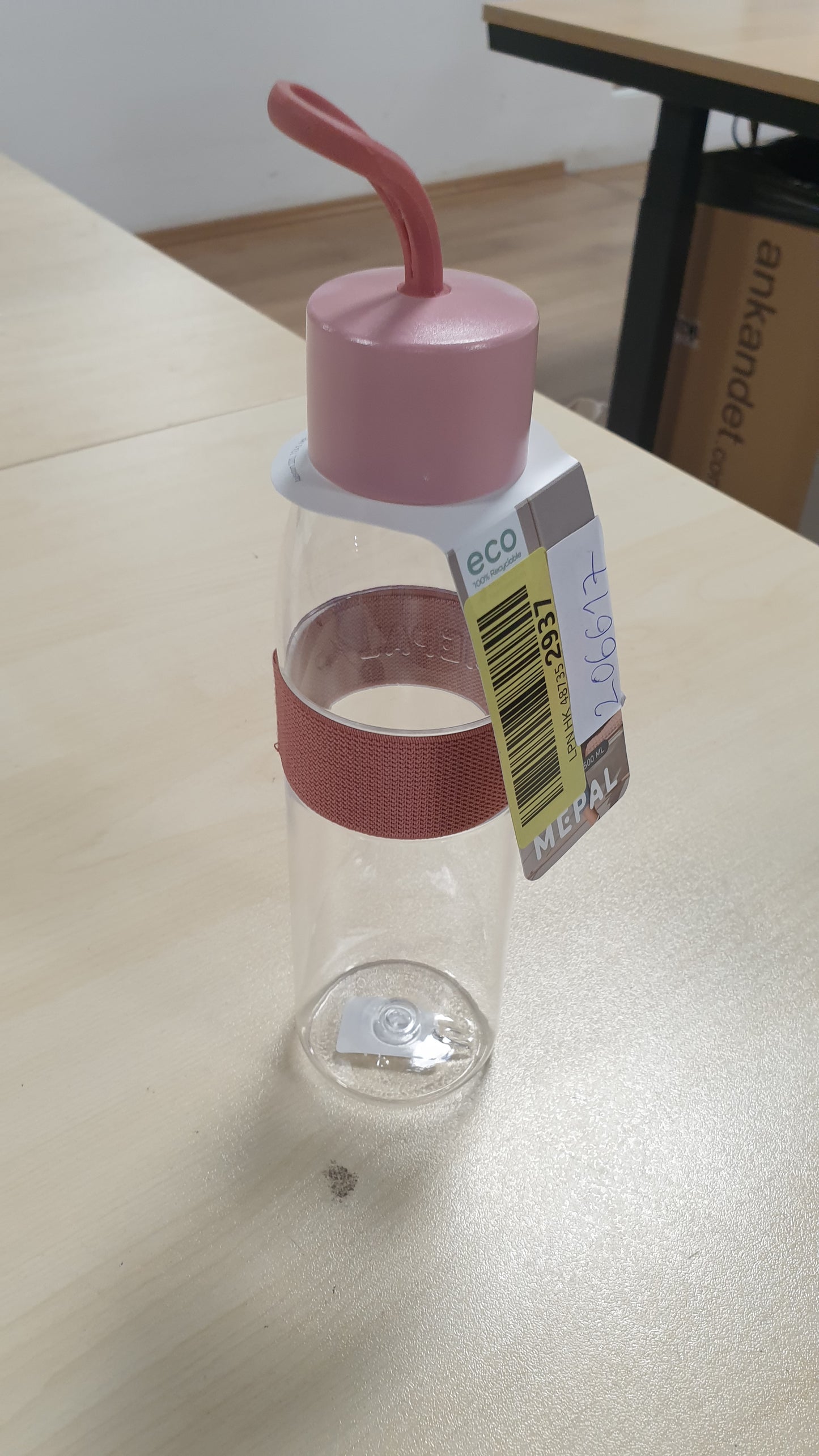 206617 - MEPAL - Shishe Uji Ellipse, e Ripërdorshme, e Papërshkueshme, e Përshtatshme për Pije të Gazuara, pa BPA, Kapacitet 500 ml, Ngjyrë Majë e Gjallë