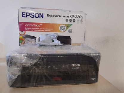 126372 - EPSON Expression Home XP-2205 Pajisje me fushë të gjerë të funksioneve në ngjyrë të zezë (Printer, Skaner, Fotokopjues 3-në-1, WiFi, Fishekë individuale), formati DIN A4