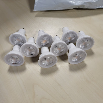 247960 - AMAZON BASICS Llampa LED GU10, 4.7 W (ekuivalente me 50 W inkandeshente), e bardhë e ngrohtë, pa errësim, 9 copë.