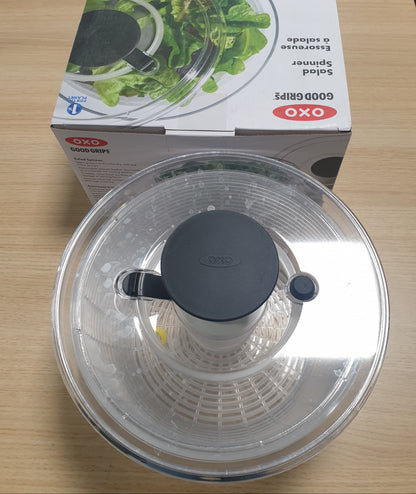 177880 - Oxo Good Grips 4.0 Mini Sallatë Spinner, Transparente, e Vogël - Tas 2.7L, Shportë 1.9L