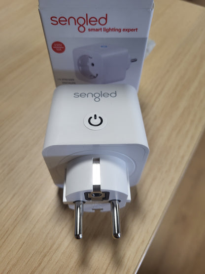 168455 - SENGLED Priza Inteligjente e Pajtueshme me Matter, Funksionon me Alexa, Kapacitet Dermi në 2300W, Wi-Fi 2.4GHz, Pakoja Përfshin 1 Prizë
