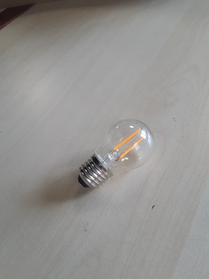 169144 - LEDVANCE Llambë LED E27, Formë Mini-Sfere, Dizajn Filamentesh, 4W (470 lumen), Zëvendëson llambën Inkandeshente 60W, me Errësim, Ngjyrë e Bardhë e Ngrohtë, E Pajtueshme me Alexa dhe Google Assistant, me WiFi, Pako me 1 Llambë