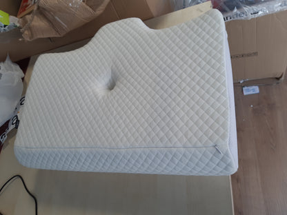 204577 - HOMCA Jastëk Cervikal Ergonomik, Jastëk Ortopedik i Qafës me Shkumë Memorie 2 në 1, Për Gjumë në Anën ose me Shpinë, Madhësia 60x40x12/14cm