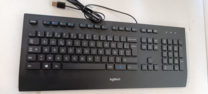 266525 - LOGITECH Tastierë K280e Pro me Tel për Windows/Linux/Chrome, USB Plug-and-Play, Madhësi e Plotë, Frëngjisht AZERTY - E Zezë
