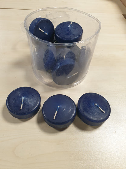 257386 - Qirinj të mëdhenj lundrues, diametër 7 cm, 12 copë, Blu e pluhurosur