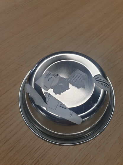 206945 - HUNTER Tas Zëvendësues i Fortë Çeliku Inox për Tas Melamine, i Sigurt për Ushqim dhe Lavastovilje, me Gdhendje, Kapacitet: 160ml