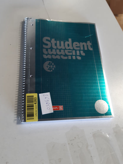 269650 - BRUNNEN Collegeblock Premium Student 'DUO', A4, me katrorë/vijëzim, 80 fletë, benzinë