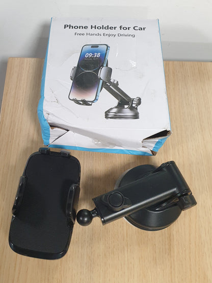 13083 - Mbajtëse universale telefoni për makinë Lopnord – Montim i sigurt me mbajtese silikoni qe ngjitet, me rregullim fleksibël për përshtatje të plotë. E përputhshme me modelet iPhone dhe Samsung Galaxy, si dhe shumë lloje të tjera telefonash.