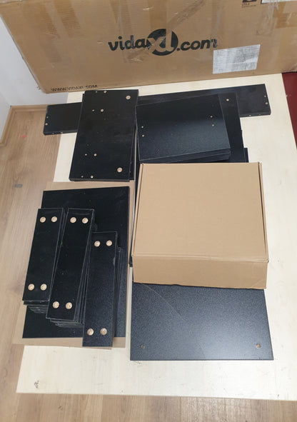 244459 - Dollap Lavamani për Banjo, Nën Lavaman, Mobilje për Depozitim, 4 Sirtarë, 1 Derë, Këmbë Metalike, 80x33x60 cm, E Zezë