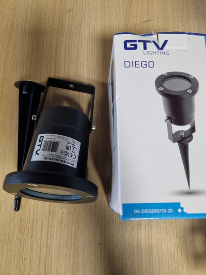 222641 - DIEGO - Llambë kopshti GU10, maks. 35 W, IP65, AC 220-240 V, 50/60 Hz, e zezë