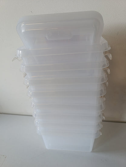 218601 - SMARTSTORE 8 Kuti Plastike Klasike 1.5L me Kapakë (20x15x11cm), të grumbullueshme, Garanci 10-vjeçare