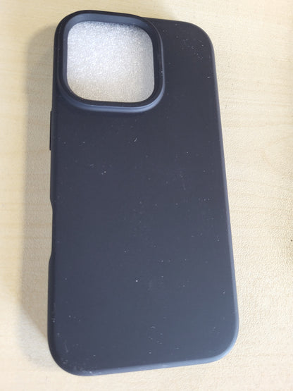 269210 - JETech Mbështjellëse prej silikoni për iPhone 16 Pro 6.3 inç, rezistente ndaj gërvishtjeve, e zezë