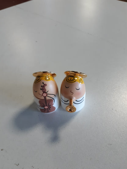 187483 - ALESSI AMGI26Set1 Set dy Figura Porcelani, Dekoruar me Dorë, me Shirit Engjëjsh