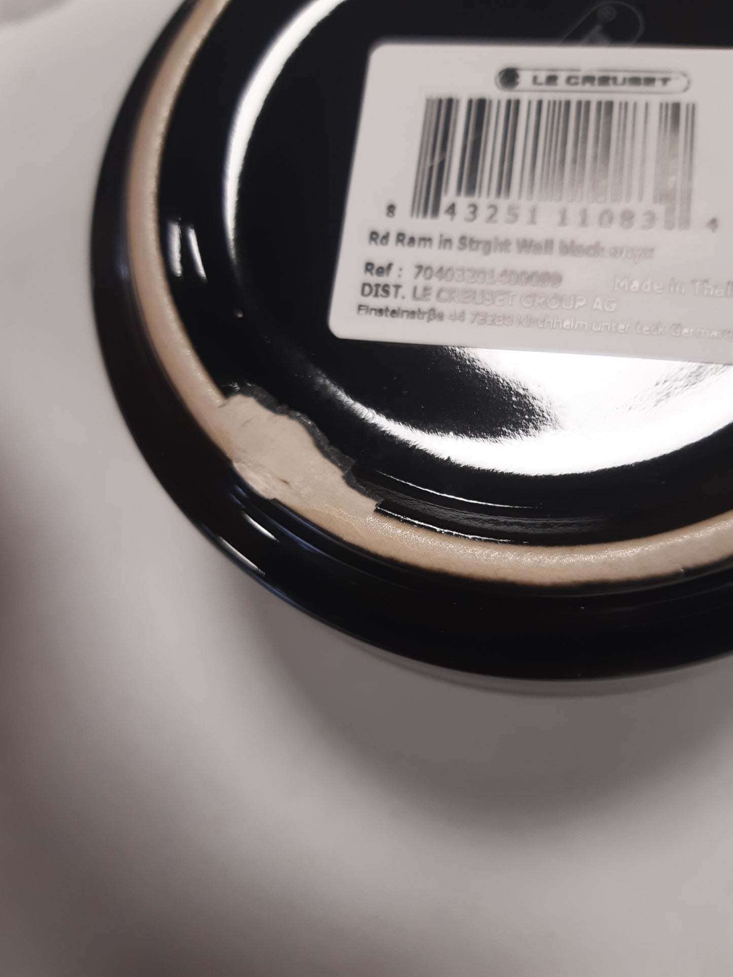 252799 - ENË PREJ GURI LE CREUSET E PALOSHMË, 200 ml, e zezë me shkëlqim.