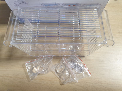 224269 - PAWFLY Inkubator Peshku Akuariumi me 6 Gota Thithëse, Vagon Akrilik për Peshq të Vegjël, Karkaleca, Betta, Guppie, Platie