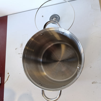 217768 - axentia Tenxhere universale në ngjyrë argjendi, me kapak qelqi, çelik inox, kapacitet 10 litra