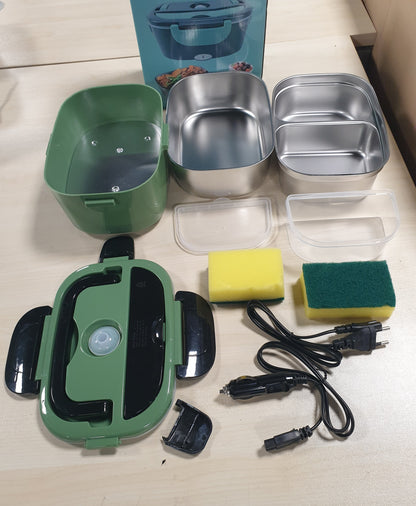 255902 - MULBEVD - Kuti Dreke Elektrike 100W, 3-në-1, 2 Enë Çelik Inoks 304, 12V/24V/220V, 1.5L, E Gjelbër