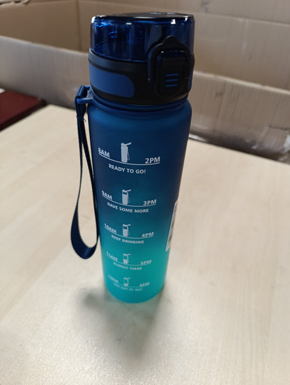 216319 - Shishe uji sportive 1L, e papërshkueshme nga rrjedhjet, me shënues kohe dhe filtër