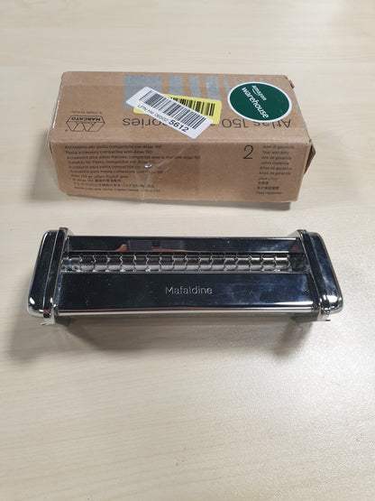 255329 - MARCATO Pajisje shtesë për makinën e prerjes së makaronave, prerje 3.5 mm, çelik i kromuar, prodhuar në Itali, kompatibile me Atlas 150 dhe motorin Atlas