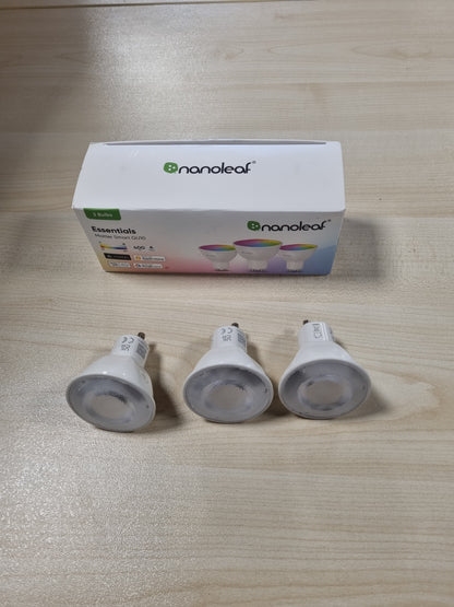 239710 - NANOLEAF Pako me 3 Llampa LED Inteligjente GU10 RGBW, 10W, Material: Plastike, Kompatibël me Google dhe Apple, Sinkronizim Muzike dhe Ekrani
