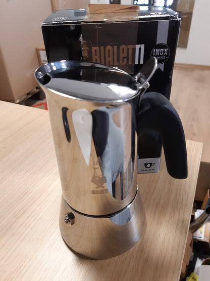 240245 - BIALETTI Makinë espresso Venus Induction, çelik inox, për 4 filxhanë kafeje (170 ml), argjendi