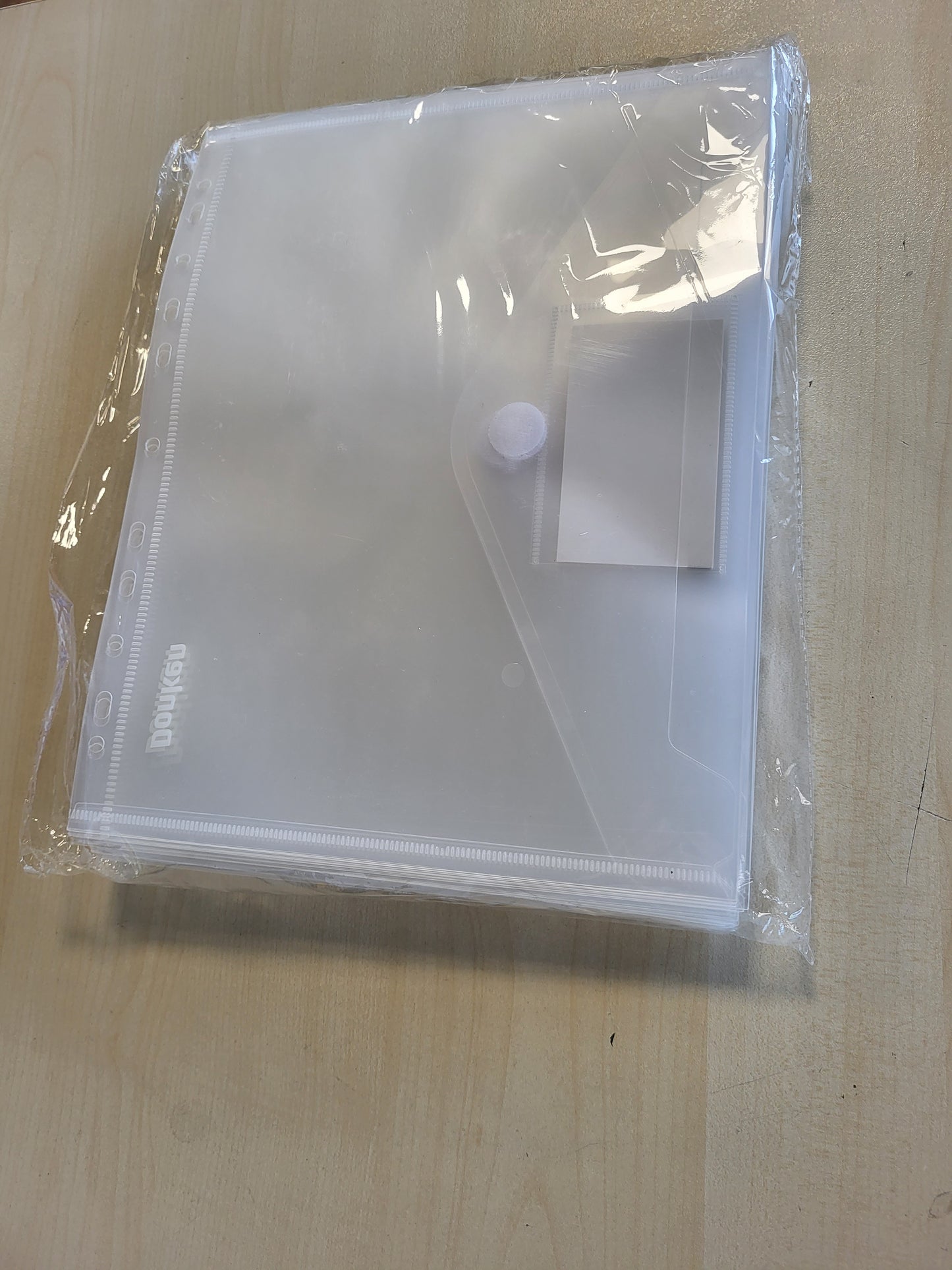 266899 - Dosje dokumentesh A4 me 30 copë, qese transparente, organizues dokumentesh i papërshkueshëm nga uji, mbyllje me grep dhe lak, 30 copë