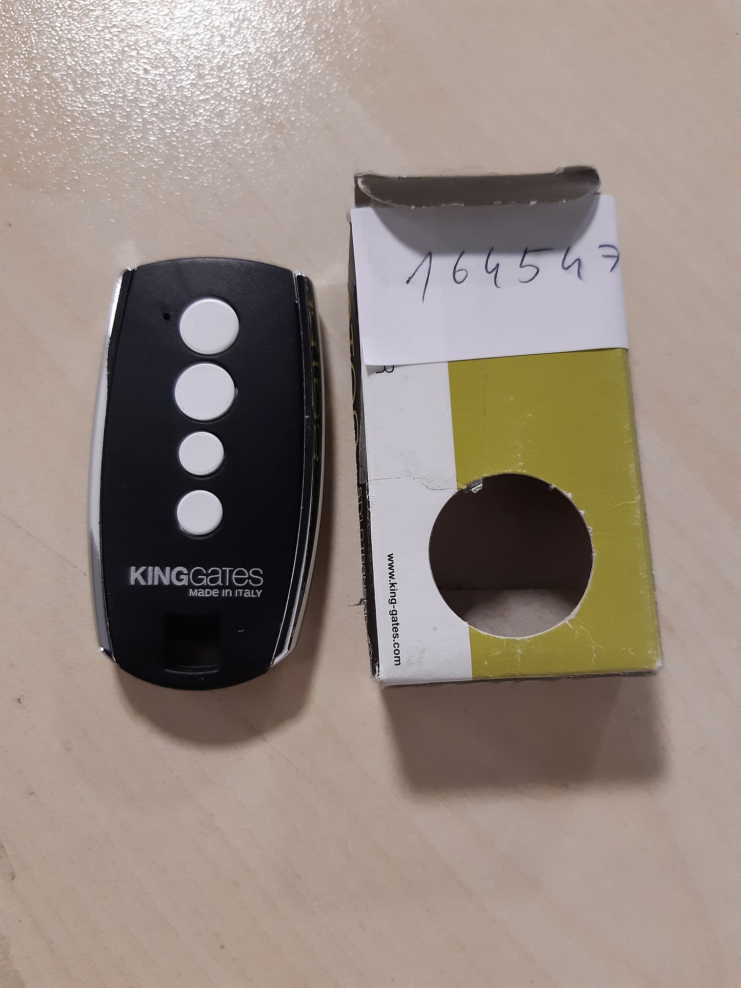164547 - KING GATES Telekomandë për Derën e Garazhit STYLO4K me 4 Butona, Frekuenca 433 MHz