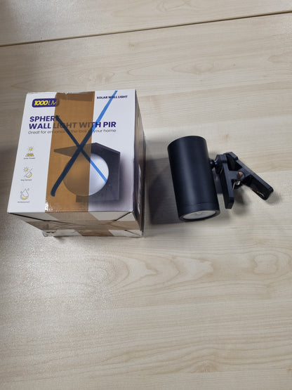 240063 - REV Llambë Muri LED me bateri dhe sensor lëvizjeje, 180 lm, pa tel, rrotullohet 360°, IP54, e zezë