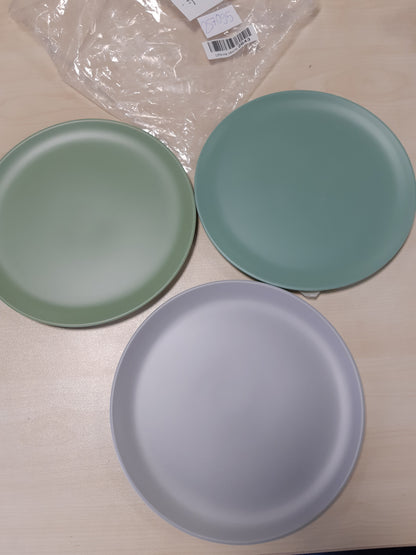 257095 - COLOURWORKS Pjata Melamine 'Të Pathyeshme', 23 cm, Ngjyra 'Klasike', set me 3 copë