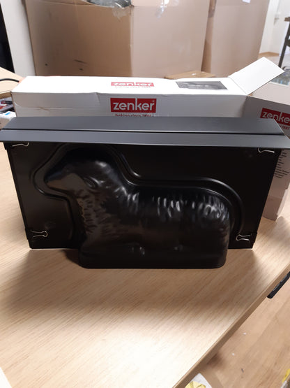 241613 - Zenker Tavë pjekjeje me qengj për Pashkë, Kapacitet 900 ml, tavë torte 3D, i zi