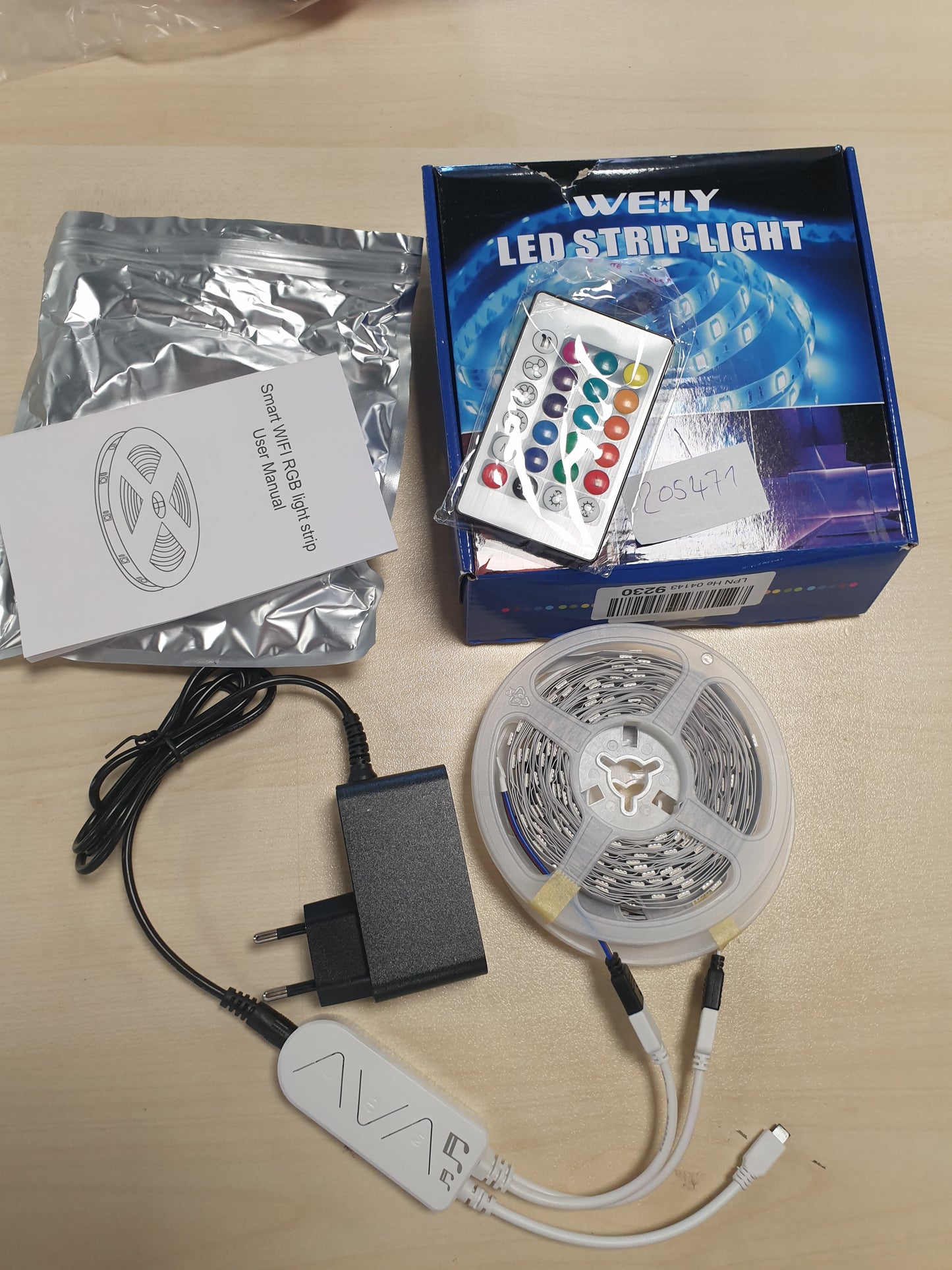 205471 - WEILY Shirit LED Smart WiFi, Shirit RGB 15m me Kontroll Nëpërmjet Aplikacioni, i Pajtueshëm me Alexa dhe Google Home, për Dekorim të Shtëpisë dhe Kuzhinës