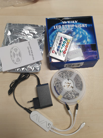 205471 - WEILY Shirit LED Smart WiFi, Shirit RGB 15m me Kontroll Nëpërmjet Aplikacioni, i Pajtueshëm me Alexa dhe Google Home, për Dekorim të Shtëpisë dhe Kuzhinës