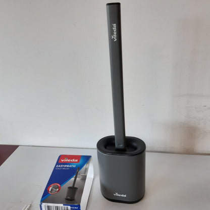 167986 - VILEDA Furçë Tualeti prej Silikoni me Dorezë Çeliku Inox, Kokë Fleksibile dhe Zona Pastrimi 2 në 1, Tharje e Shpejtë, Rezistente Ndryshkut, E mbrojtur nga Aromat, E Qëndrueshme