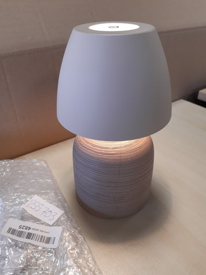 255703 - BRILONER - Llambë Tavoline LED Pa Tel IP44 me Kontroll me Prekje, e Errësueshme, Bazë Qeramike, 13.5x22 cm, Bezhë