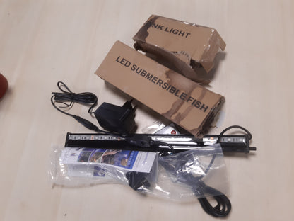 252510 - NEWNEN Llambë Akuariumi LED RGB, 30 cm, Dritë Akuariumi IP67 e Papërshkueshme nga Uji me 16 Ngjyra, 4 Mënyra për Bimë Ujore