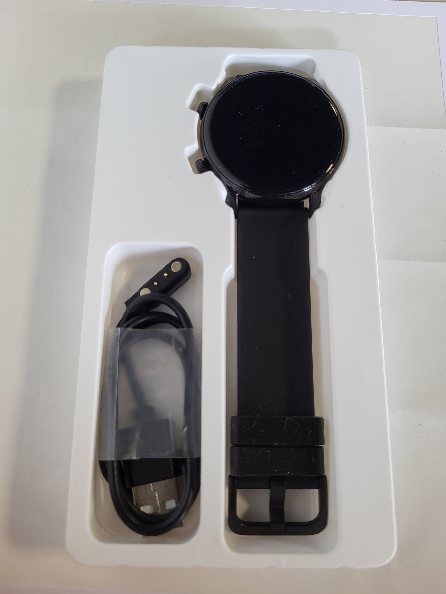 268308 - VAMOUT Orë Inteligjente 1.39", Bluetooth, IP68, 120 Mënyra Sportive, Monitor Rrahjeve Zemre, Pedometër, Pajtueshme me Android/iOS, E Zezë