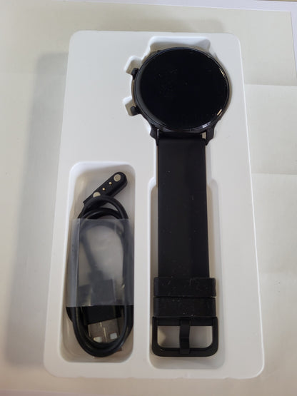268308 - VAMOUT Orë Inteligjente 1.39", Bluetooth, IP68, 120 Mënyra Sportive, Monitor Rrahjeve Zemre, Pedometër, Pajtueshme me Android/iOS, E Zezë