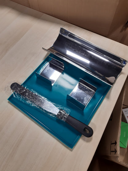 163727 - LILY COOK Set Rrotash KDO8594, Materiali i Plastikës, Ngjyra Argjëndtë/Blu, Madhësia 37x27x1 cm