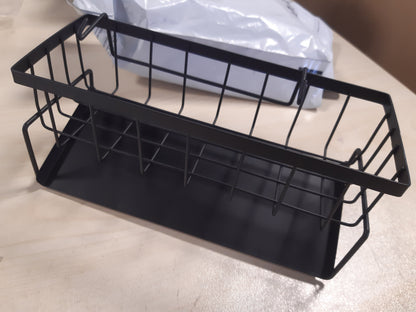 202957 - LUXECOVE Organizues Lavamani Kuzhine, Material Inoks, me Kullues Automatik, Mbajtëse Peshqirësh dhe Sfungjerësh