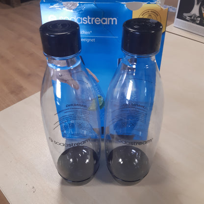 252876 - SODASTREAM Shishe 1 Litër me Siguresë, Pako Binjake e Zezë