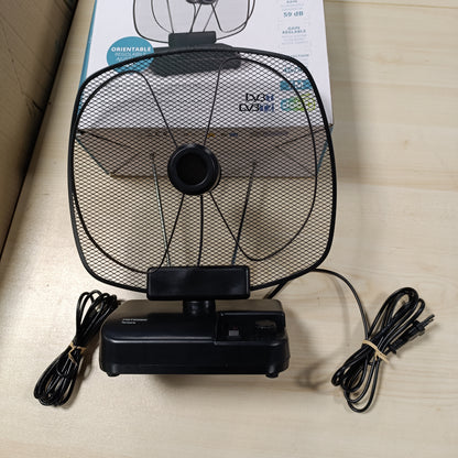 268398 - METRONIC 426997, Antenë e brendshme UHF/VHF për Televizion Dixhital Tokësor (DTT), Fitim: 59 dB, e zezë