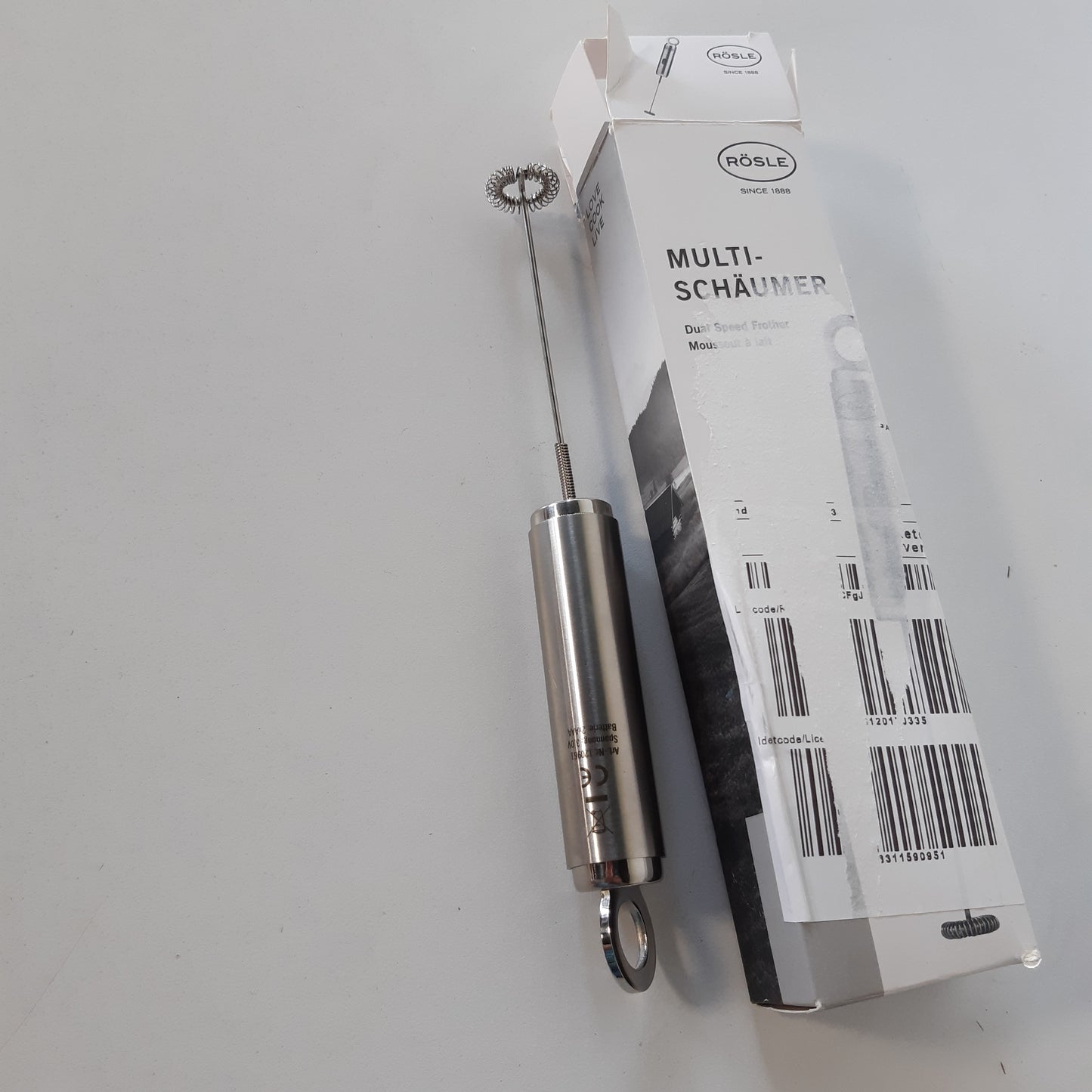 226915 - RÖSLE Shkumëzues Elektrik, Shkumëzues shumëfunksional, 2 Cilësime Shpejtësie, Çelik Inox 18/10, Argjend/i Zi