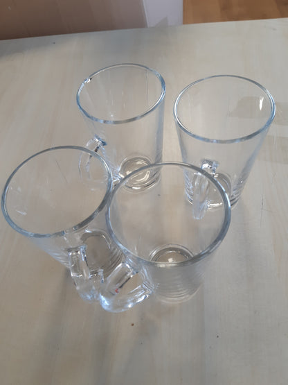 218944 - GLASMARK KROSNO Set me 4 filxhanë kafeje/çaj me doreza, 300 ml, Iwo, për lavastovilje